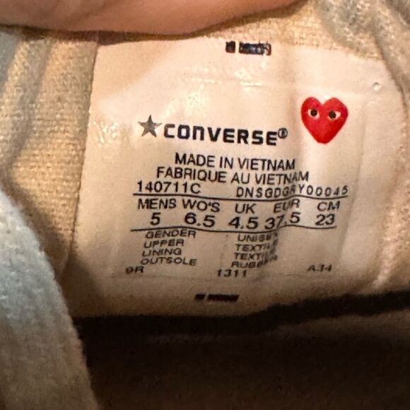 Converse‎ x Play Comme Des Garcons CDG Pro Low Hearts size 6.5 w/5m - Picture 8 of 11